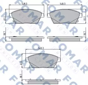 FOMAR FRICTION fo895781 -  Комплект тормозных колодок, дисковый тормоз